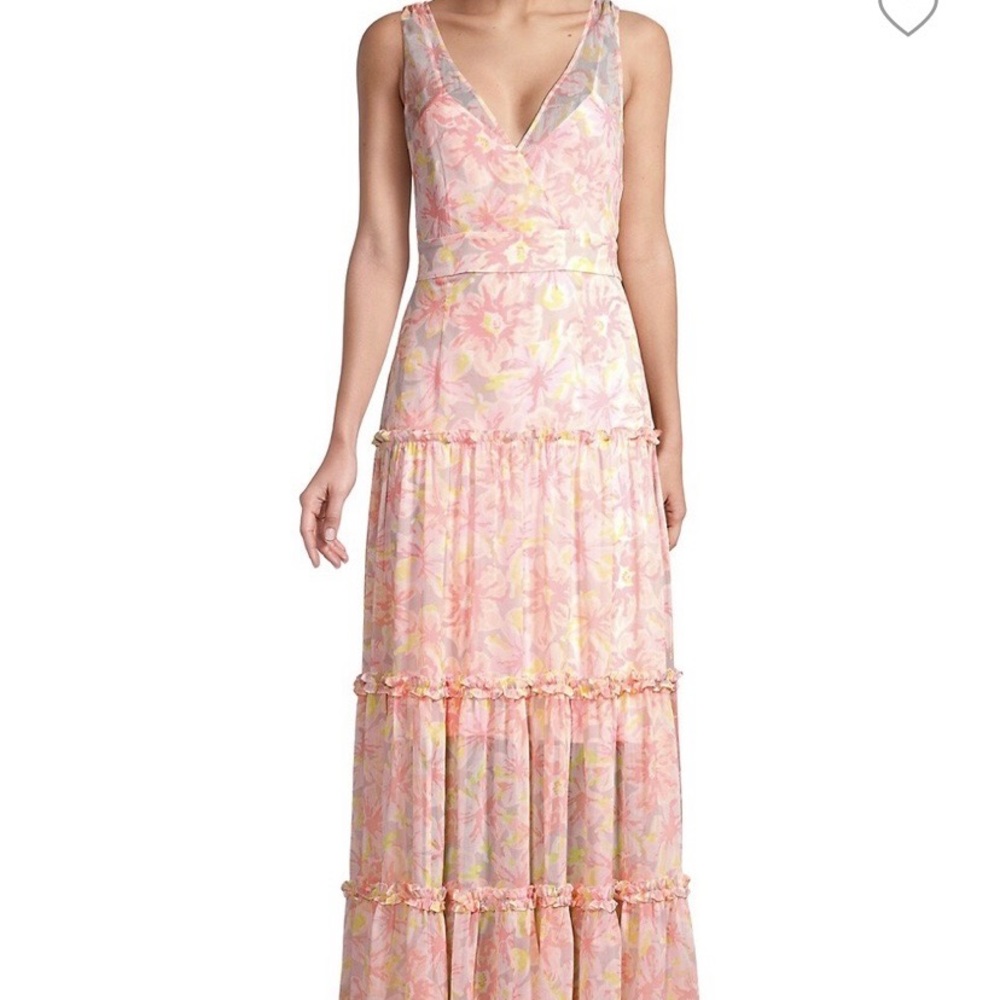 LIKELY pink maxi dress